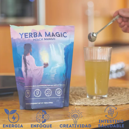 Yerba Magic: Suplemento Energético Natural - Peach Mango.